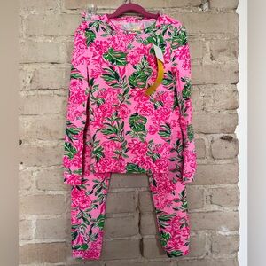 Lilly Pulitzer Floral Pink and Green Kids Pajamas